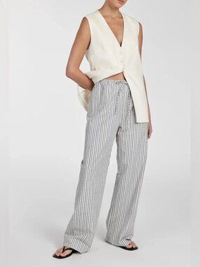 DISSH Ezra Striped Cotton Blue DrawstringPants size 4
